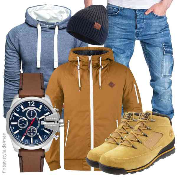 Top herren-Outfit im Finest-Trend-Style für ein selbstbewusstes Modegefühl mit tollen Produkten von Amaci&Sons,Solid,Amaci&Sons,Diesel,ZASFOU,Timberland