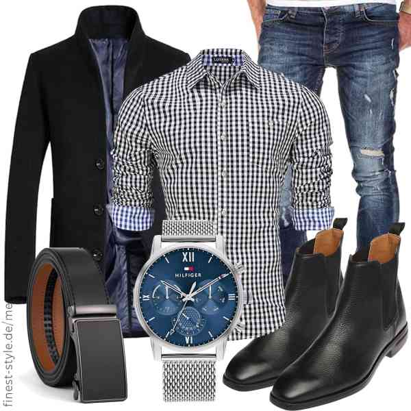 Top herren-Outfit im Finest-Trend-Style für ein selbstbewusstes Modegefühl mit tollen Produkten von Vogstyle,LUYANA,Amaci&Sons,Tommy Hilfiger,VRLEGEND,Bioflex