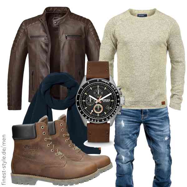 Top herren-Outfit im Finest-Trend-Style für ein selbstbewusstes Modegefühl mit tollen Produkten von Amaci&Sons,b BLEND,Amaci&Sons,Fossil,camel active,Panama Jack