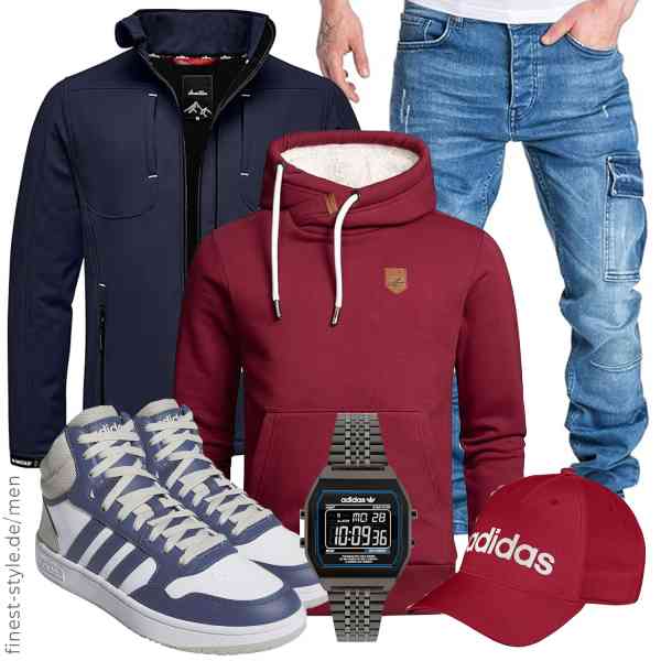 Top herren-Outfit im Finest-Trend-Style für ein selbstbewusstes Modegefühl mit tollen Produkten von Amaci&Sons,Amaci&Sons,Amaci&Sons,adidas,adidas,adidas