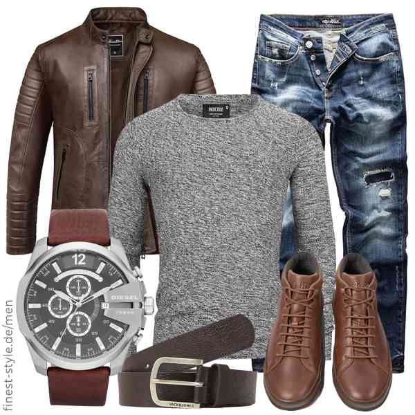 Top herren-Outfit im Finest-Trend-Style für ein selbstbewusstes Modegefühl mit tollen Produkten von Amaci&Sons,Indicode,REPUBLIX,Diesel,JACK & JONES,Camper