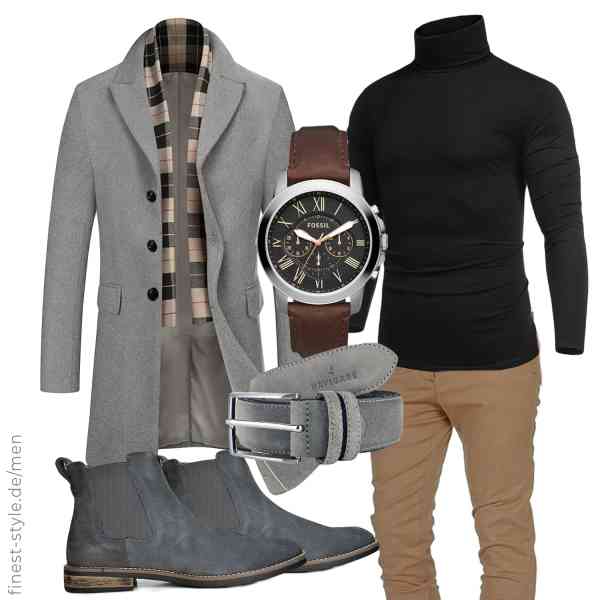 Top herren-Outfit im Finest-Trend-Style für ein selbstbewusstes Modegefühl mit tollen Produkten von COOFANDY,COOFANDY,Amaci&Sons,Fossil,Navigare,Bruno Marc