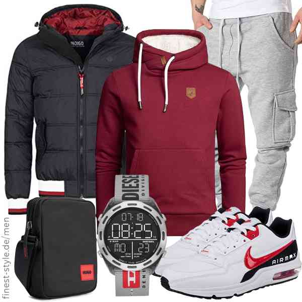 Top herren-Outfit im Finest-Trend-Style für ein selbstbewusstes Modegefühl mit tollen Produkten von Indicode,Amaci&Sons,REPUBLIX,Diesel,HUGO,Nike