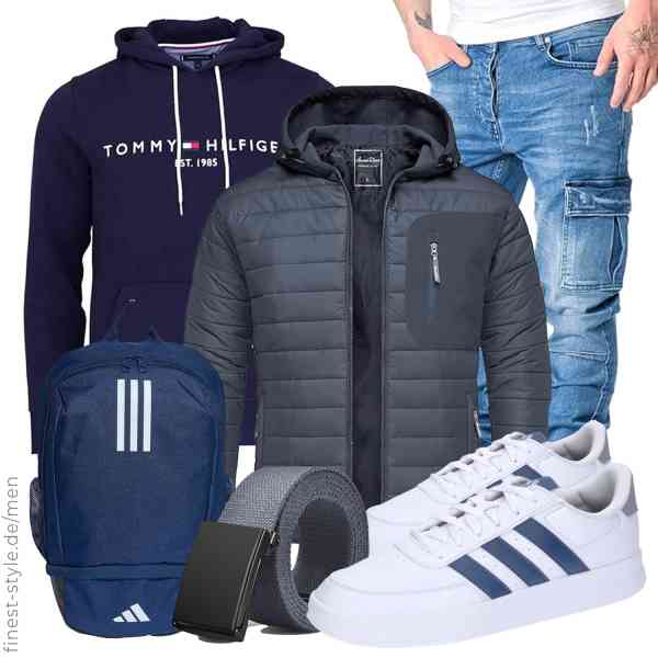 Top herren-Outfit im Finest-Trend-Style für ein selbstbewusstes Modegefühl mit tollen Produkten von Amaci&Sons,Tommy Hilfiger,Amaci&Sons,adidas,LXMY,adidas