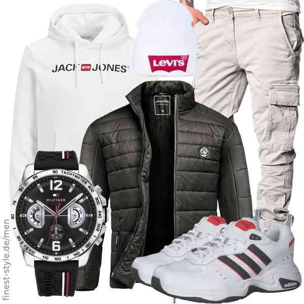 Top herren-Outfit im Finest-Trend-Style für ein selbstbewusstes Modegefühl mit tollen Produkten von Amaci&Sons,JACK & JONES,REPUBLIX,Tommy Hilfiger,Levi\'s,adidas