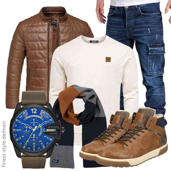 Top herren-Outfit im Finest-Trend-Style für ein selbstbewusstes Modegefühl mit tollen Produkten von Amaci&Sons,Amaci&Sons,Amaci&Sons,Diesel,b BLEND,Rieker