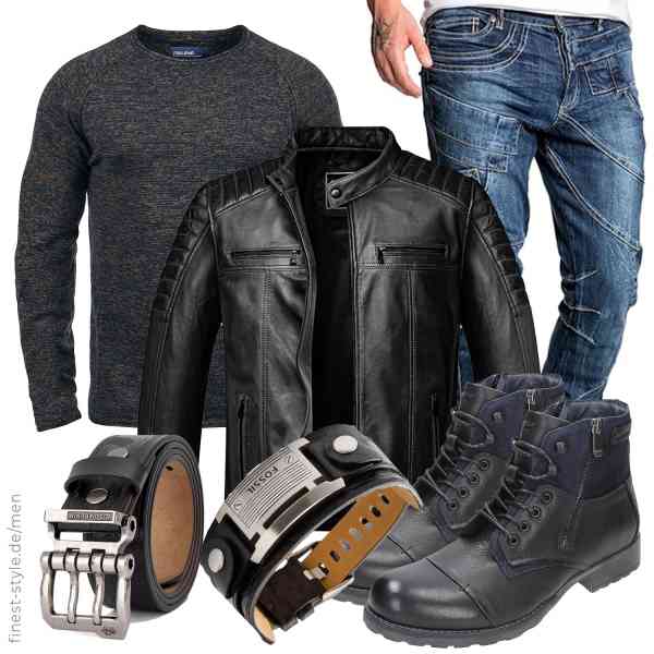 Top herren-Outfit im Finest-Trend-Style für ein selbstbewusstes Modegefühl mit tollen Produkten von Amaci&Sons,b BLEND,REPUBLIX,BISON DENIM,Fossil,WOJAS