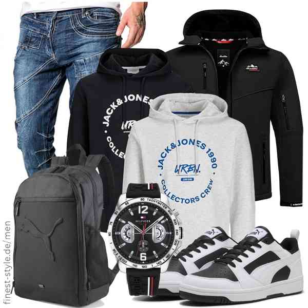 Top herren-Outfit im Finest-Trend-Style für ein selbstbewusstes Modegefühl mit tollen Produkten von Amaci&Sons,JACK & JONES,REPUBLIX,Tommy Hilfiger,PUMA,PUMA