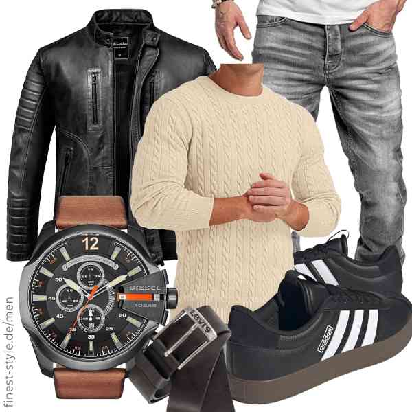 Top herren-Outfit im Finest-Trend-Style für ein selbstbewusstes Modegefühl mit tollen Produkten von Amaci&Sons,Sailwind,Amaci&Sons,Diesel,Levi's,adidas