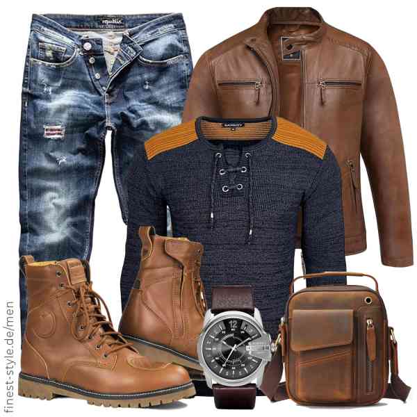 Top herren-Outfit im Finest-Trend-Style für ein selbstbewusstes Modegefühl mit tollen Produkten von Amaci&Sons,Baxboy,REPUBLIX,Diesel,BAIGIO,SHIMA