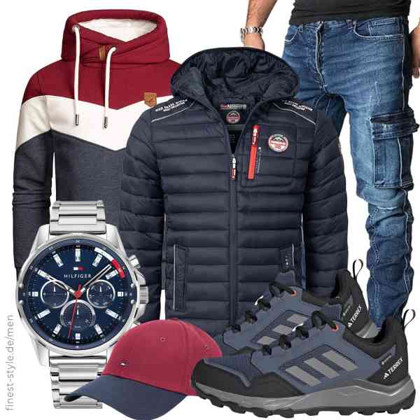 Top herren-Outfit im Finest-Trend-Style für ein selbstbewusstes Modegefühl mit tollen Produkten von Geographical Norway,Amaci&Sons,REPUBLIX,Tommy Hilfiger,Tommy Hilfiger,adidas