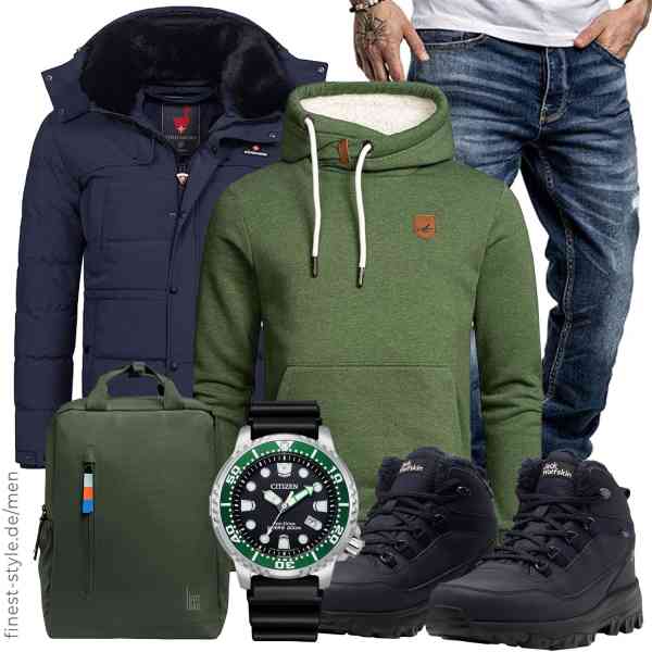 Top herren-Outfit im Finest-Trend-Style für ein selbstbewusstes Modegefühl mit tollen Produkten von Höhenhorn,Amaci&Sons,REPUBLIX,CITIZEN,GOT BAG,Jack Wolfskin