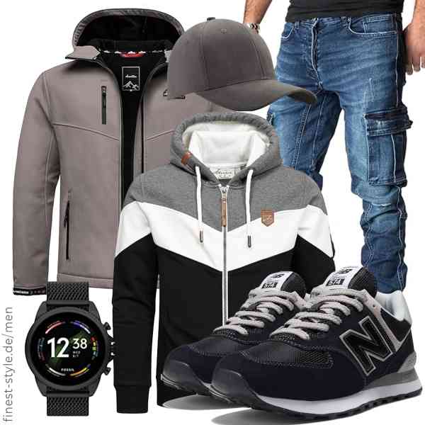 Top herren-Outfit im Finest-Trend-Style für ein selbstbewusstes Modegefühl mit tollen Produkten von Amaci&Sons,Amaci&Sons,REPUBLIX,Fossil,MFAZ Morefaz Ltd,New Balance