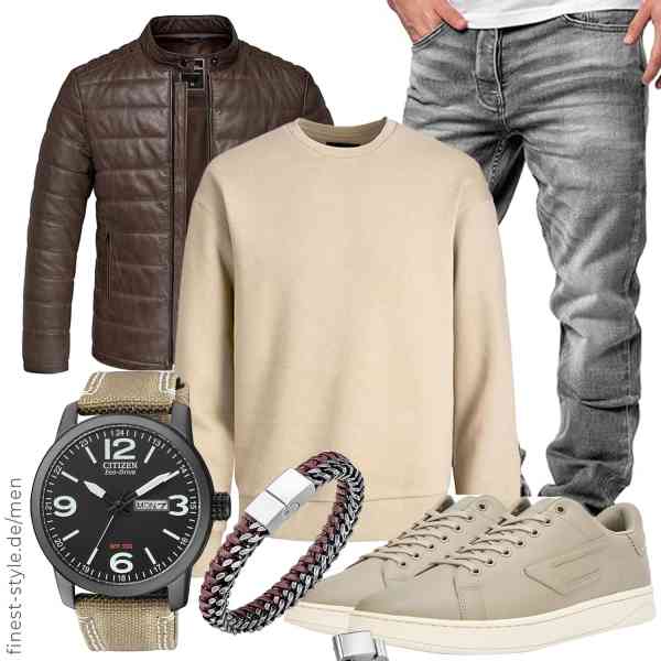 Top herren-Outfit im Finest-Trend-Style für ein selbstbewusstes Modegefühl mit tollen Produkten von Amaci&Sons,JACK & JONES,Amaci&Sons,CITIZEN,FANCIME,Diesel