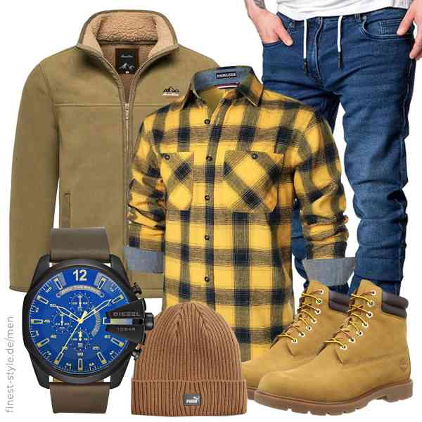 Top herren-Outfit im Finest-Trend-Style für ein selbstbewusstes Modegefühl mit tollen Produkten von Amaci&Sons,PARKLEES,Amaci&Sons,Diesel,PUMA,Timberland