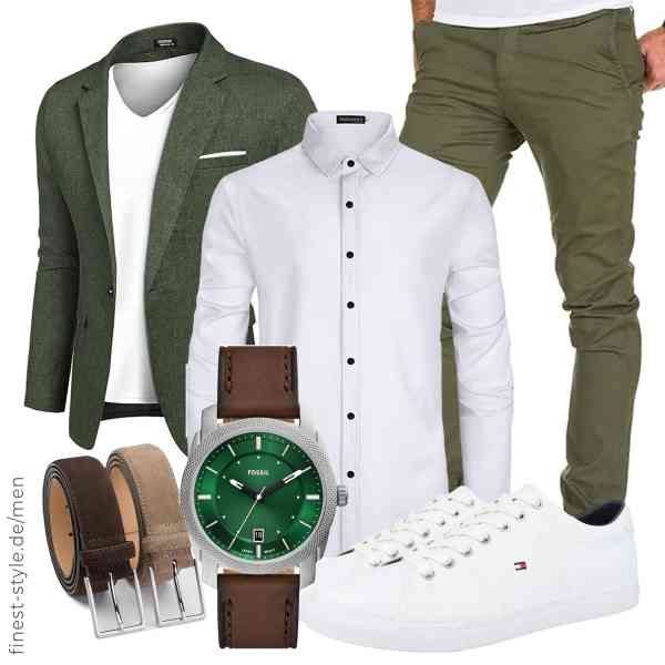 Top herren-Outfit im Finest-Trend-Style für ein selbstbewusstes Modegefühl mit tollen Produkten von COOFANDY,YAOBAOLE,Amaci&Sons,Fossil,Riemen & Co,Tommy Hilfiger