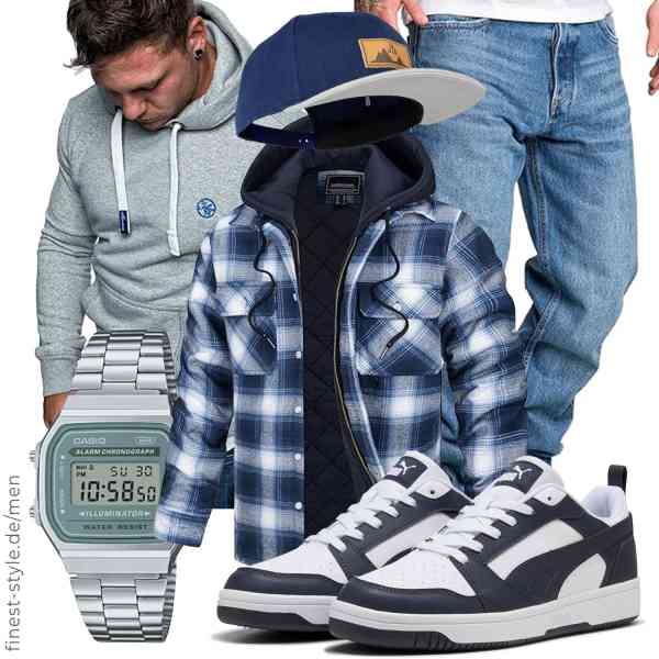 Top herren-Outfit im Finest-Trend-Style für ein selbstbewusstes Modegefühl mit tollen Produkten von TACVASEN,Amaci&Sons,Amaci&Sons,Casio,Jumping Bird,PUMA