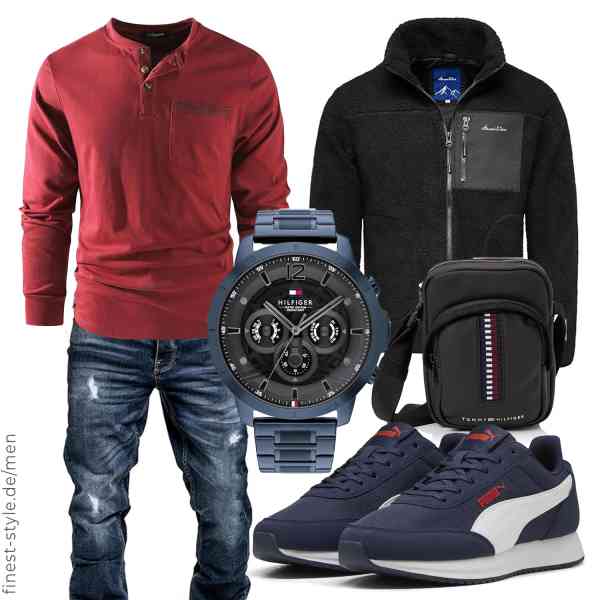 Top herren-Outfit im Finest-Trend-Style für ein selbstbewusstes Modegefühl mit tollen Produkten von Amaci&Sons,Mr.Stream,REPUBLIX,Tommy Hilfiger,Tommy Hilfiger,PUMA