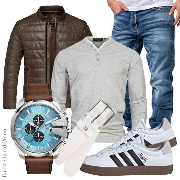 Top herren-Outfit im Finest-Trend-Style für ein selbstbewusstes Modegefühl mit tollen Produkten von Amaci&Sons,Indicode,Amaci&Sons,Diesel,Tommy Hilfiger,adidas