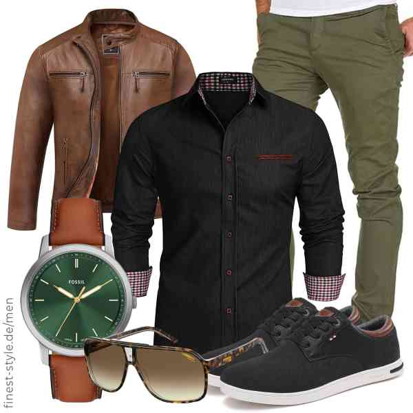 Top herren-Outfit im Finest-Trend-Style für ein selbstbewusstes Modegefühl mit tollen Produkten von Amaci&Sons,COOFANDY,Amaci&Sons,Fossil,Carrera,ANALEAF