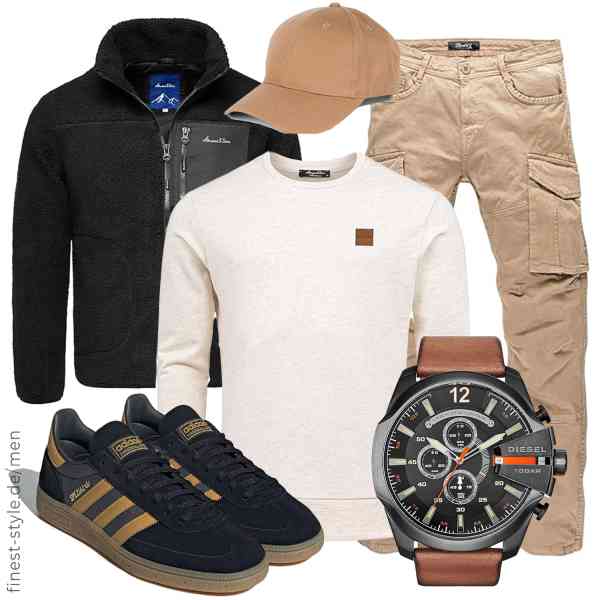 Top herren-Outfit im Finest-Trend-Style für ein selbstbewusstes Modegefühl mit tollen Produkten von Amaci&Sons,Amaci&Sons,REPUBLIX,Diesel,styleBREAKER,Adidas