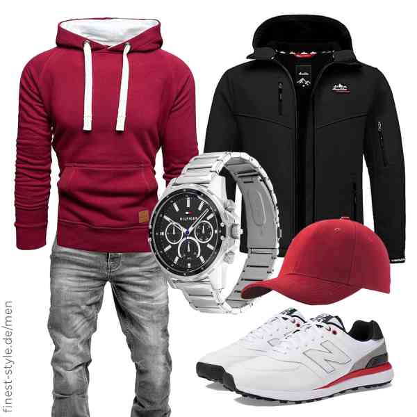 Top herren-Outfit im Finest-Trend-Style für ein selbstbewusstes Modegefühl mit tollen Produkten von Amaci&Sons,Amaci&Sons,Amaci&Sons,Tommy Hilfiger,4sold,New Balance