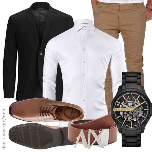 Top herren-Outfit im Finest-Trend-Style für ein selbstbewusstes Modegefühl mit tollen Produkten von JACK & JONES,Vincenzo Boretti,Amaci&Sons,Armani Exchange,Armani Exchange,Clarks