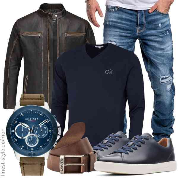 Top herren-Outfit im Finest-Trend-Style für ein selbstbewusstes Modegefühl mit tollen Produkten von Amaci&Sons,Calvin Klein,Amaci&Sons,Tommy Hilfiger,Levi's,Clarks