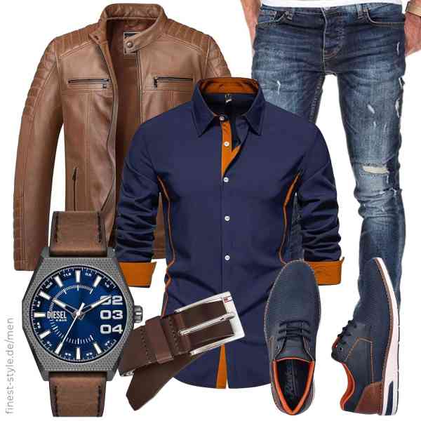 Top herren-Outfit im Finest-Trend-Style für ein selbstbewusstes Modegefühl mit tollen Produkten von Amaci&Sons,Bsrpolry,Amaci&Sons,Diesel,Tommy Hilfiger,Rieker