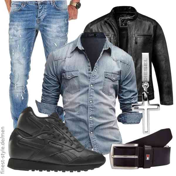 Top herren-Outfit im Finest-Trend-Style für ein selbstbewusstes Modegefühl mit tollen Produkten von Amaci&Sons,ABUCIYO,Amaci&Sons,Diesel,Tommy Hilfiger,Reebok