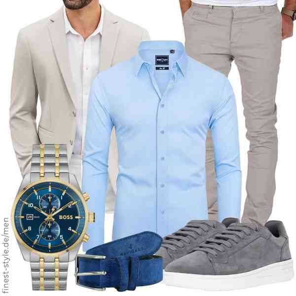 Top herren-Outfit im Finest-Trend-Style für ein selbstbewusstes Modegefühl mit tollen Produkten von COOFANDY,DEMEANOR,Amaci&Sons,BOSS,Navigare,Geox