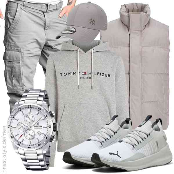 Top herren-Outfit im Finest-Trend-Style für ein selbstbewusstes Modegefühl mit tollen Produkten von ,Tommy Hilfiger,REPUBLIX,Festina,New Era,PUMA