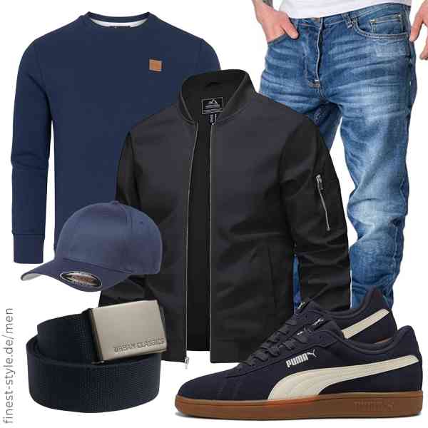 Top herren-Outfit im Finest-Trend-Style für ein selbstbewusstes Modegefühl mit tollen Produkten von KEFITEVD,Amaci&Sons,Amaci&Sons,Flexfit,Urban Classics,PUMA