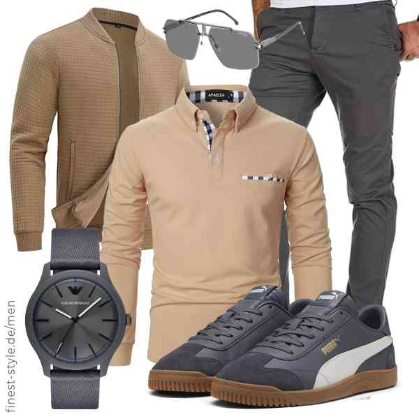 Top herren-Outfit im Finest-Trend-Style für ein selbstbewusstes Modegefühl mit tollen Produkten von Huayuzh,APAELEA,Amaci&Sons,Emporio Armani,Carrera,PUMA