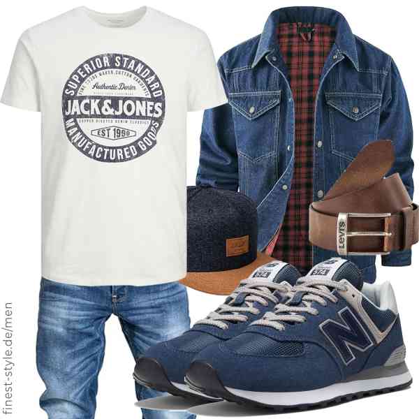 Top herren-Outfit im Finest-Trend-Style für ein selbstbewusstes Modegefühl mit tollen Produkten von Mr.Stream,JACK & JONES,Amaci&Sons,Reell,Levi\'s,New Balance