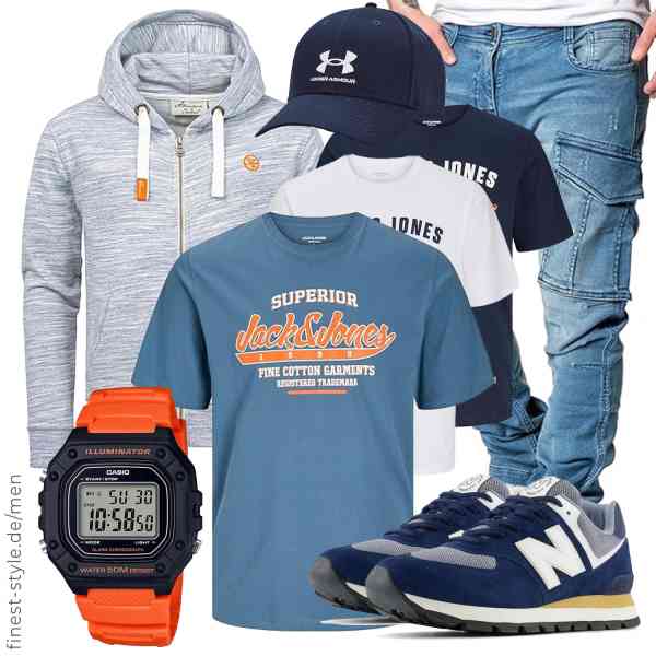 Top herren-Outfit im Finest-Trend-Style für ein selbstbewusstes Modegefühl mit tollen Produkten von Amaci&Sons,JACK & JONES,REPUBLIX,Casio,Under Armour,New Balance