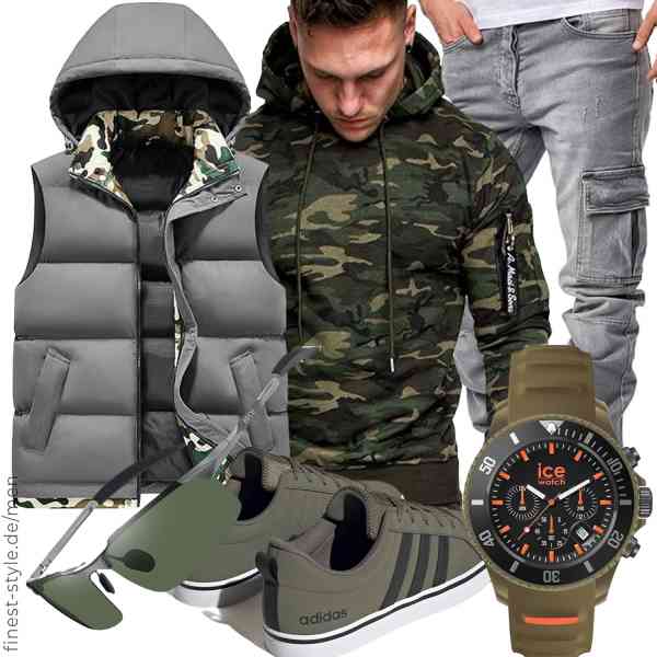 Top herren-Outfit im Finest-Trend-Style für ein selbstbewusstes Modegefühl mit tollen Produkten von AIEOE,Amaci&Sons,Amaci&Sons,ICE-WATCH,DUCO,adidas