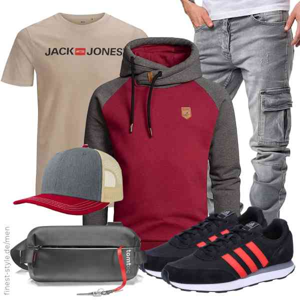 Top herren-Outfit im Finest-Trend-Style für ein selbstbewusstes Modegefühl mit tollen Produkten von Amaci&Sons,JACK & JONES,Amaci&Sons,tomtoc,Artexia,adidas