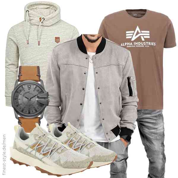 Top herren-Outfit im Finest-Trend-Style für ein selbstbewusstes Modegefühl mit tollen Produkten von AIEOE,ALPHA INDUSTRIES,Amaci&Sons,Amaci&Sons,Diesel,New Balance