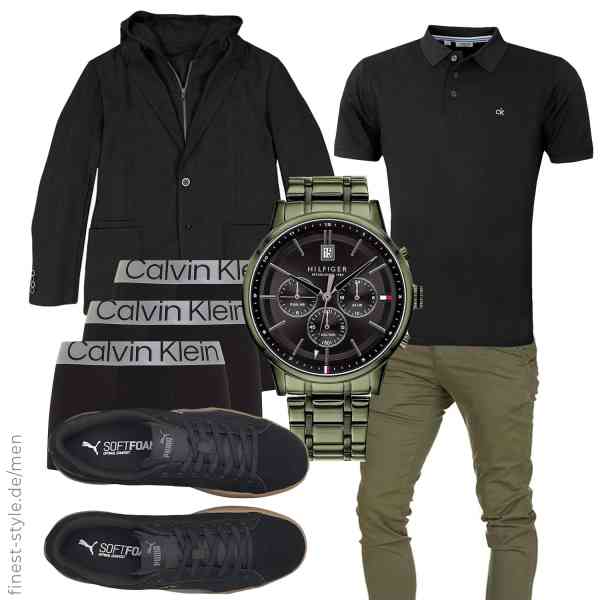 Top herren-Outfit im Finest-Trend-Style für ein selbstbewusstes Modegefühl mit tollen Produkten von emilio adani,Calvin Klein,Amaci&Sons,Tommy Hilfiger,Calvin Klein,PUMA