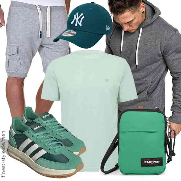 Top herren-Outfit im Finest-Trend-Style für ein selbstbewusstes Modegefühl mit tollen Produkten von REPUBLIX,s.Oliver,Amaci&Sons,EASTPAK,New Era,adidas