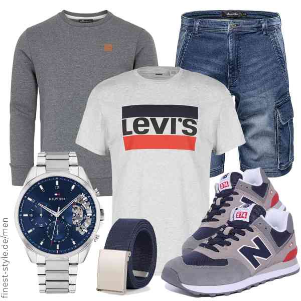 Top herren-Outfit im Finest-Trend-Style für ein selbstbewusstes Modegefühl mit tollen Produkten von Amaci&Sons,Levi\'s,Amaci&Sons,Tommy Hilfiger,JasGood,New Balance