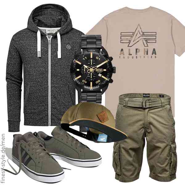 Top herren-Outfit im Finest-Trend-Style für ein selbstbewusstes Modegefühl mit tollen Produkten von ,ALPHA INDUSTRIES,Amaci&Sons,Diesel,Soulbuddy,adidas