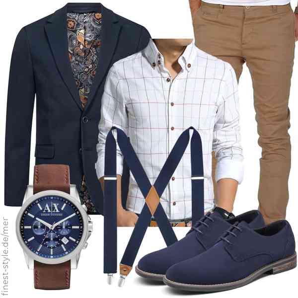Top herren-Outfit im Finest-Trend-Style für ein selbstbewusstes Modegefühl mit tollen Produkten von JEFF,Elonglin,Amaci&Sons,Armani Exchange,HISDERN,Bruno Marc