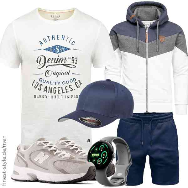 Top herren-Outfit im Finest-Trend-Style für ein selbstbewusstes Modegefühl mit tollen Produkten von ,b BLEND,Amaci&Sons,Google,Yupoong,New Balance