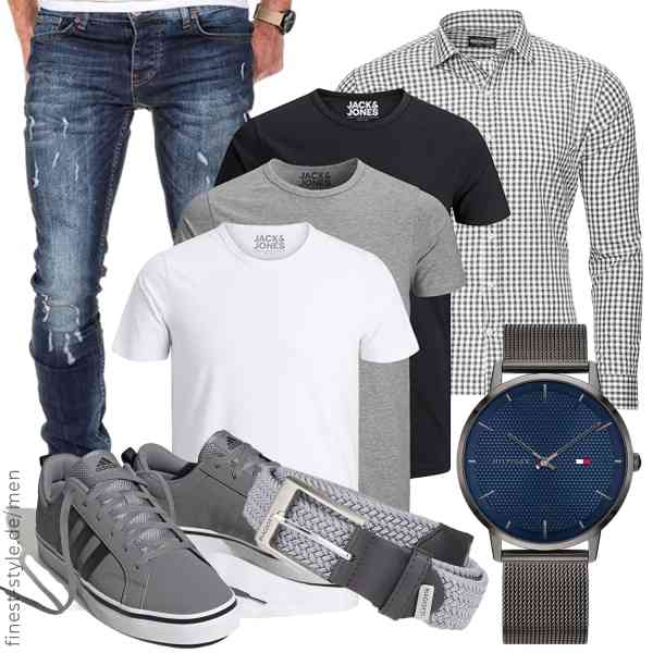 Top herren-Outfit im Finest-Trend-Style für ein selbstbewusstes Modegefühl mit tollen Produkten von Reslad,JACK & JONES,Amaci&Sons,Tommy Hilfiger,Laura Biagiotti,adidas