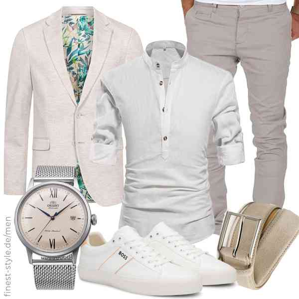 Top herren-Outfit im Finest-Trend-Style für ein selbstbewusstes Modegefühl mit tollen Produkten von JEFF,QUEZHU,Amaci&Sons,Orient,Riemen & Co,BOSS
