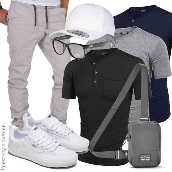 Top herren-Outfit im Finest-Trend-Style für ein selbstbewusstes Modegefühl mit tollen Produkten von COOFANDY,Amaci&Sons,Flexfit,Vans,Johnny Urban,Vans