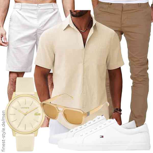 Top herren-Outfit im Finest-Trend-Style für ein selbstbewusstes Modegefühl mit tollen Produkten von COOFANDY,COOFANDY,Amaci&Sons,Lacoste,GUESS,Tommy Hilfiger