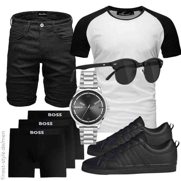 Top herren-Outfit im Finest-Trend-Style für ein selbstbewusstes Modegefühl mit tollen Produkten von ,Amaci&Sons,HUGO,Occhsouo,BOSS,adidas